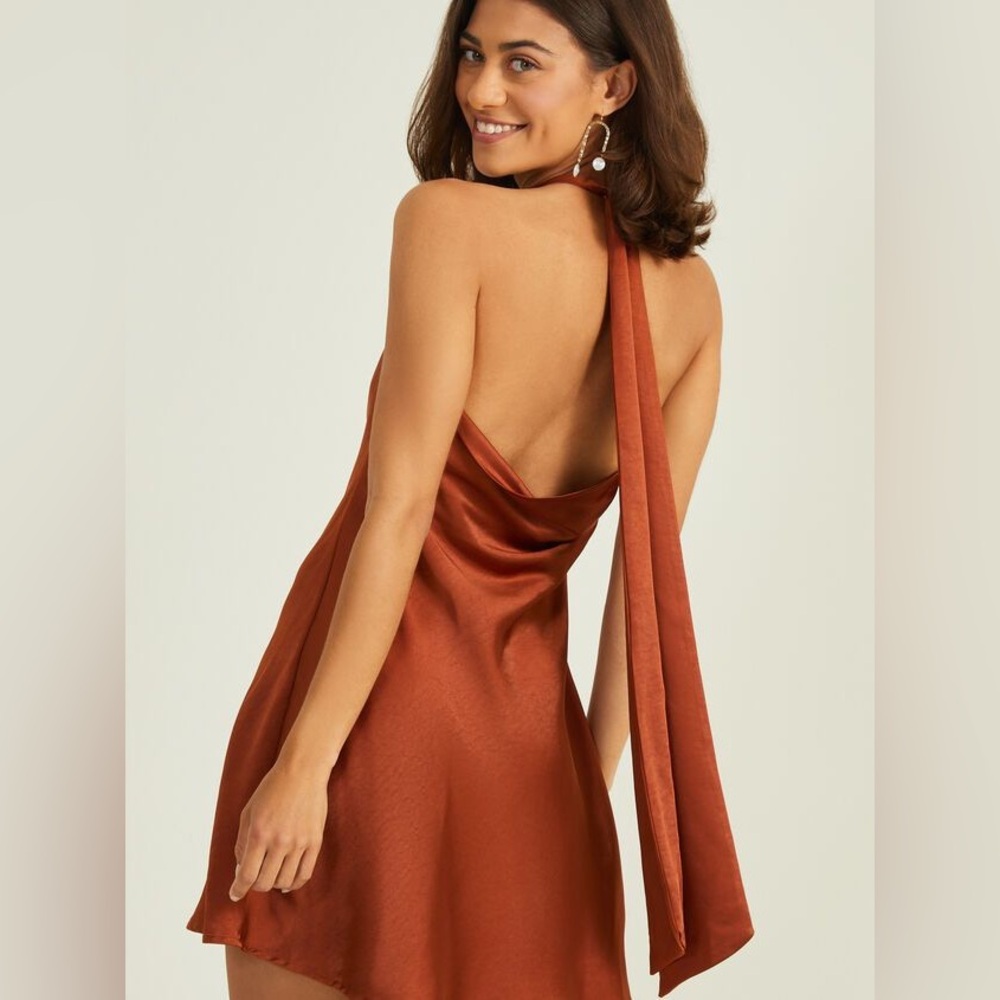 Altar’d State Copper Halter Minidress